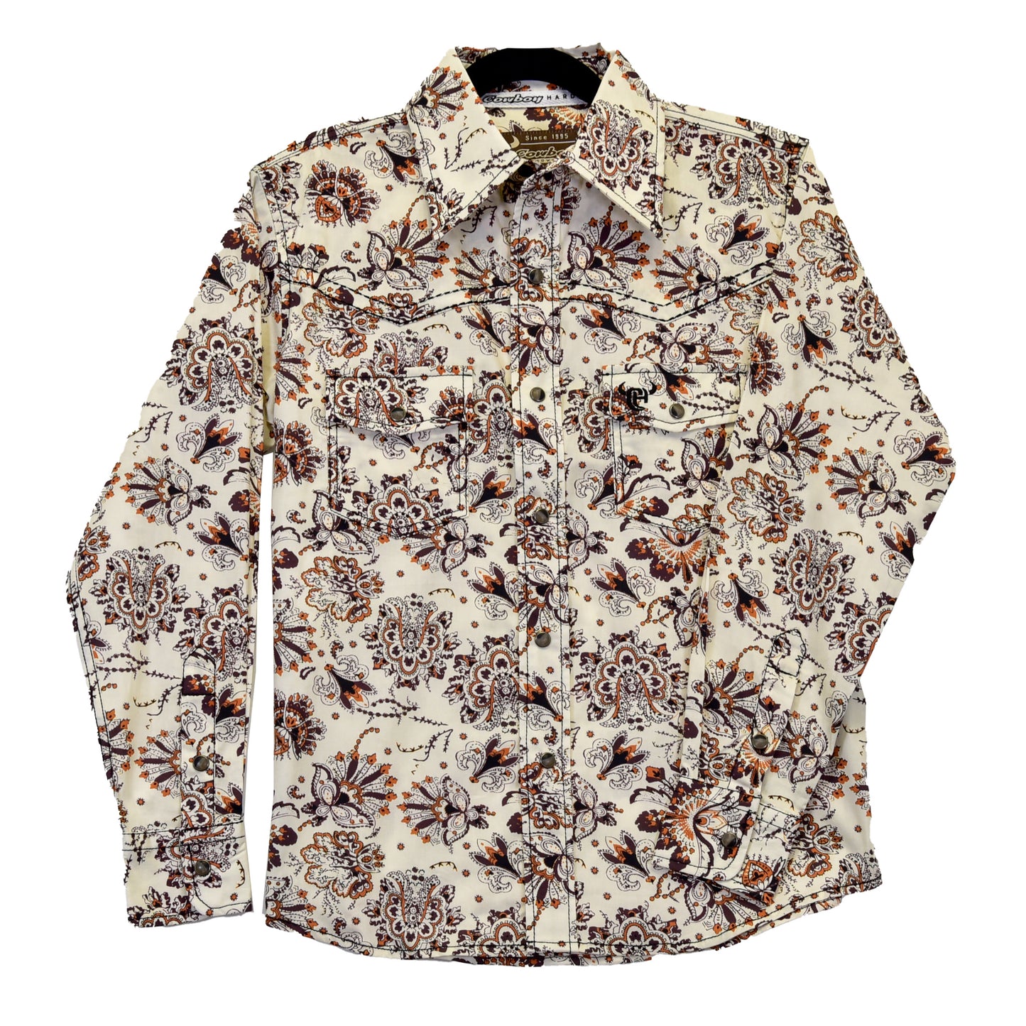 Boys Peacock Paisley L/S Shirt by Cowboy Hardware