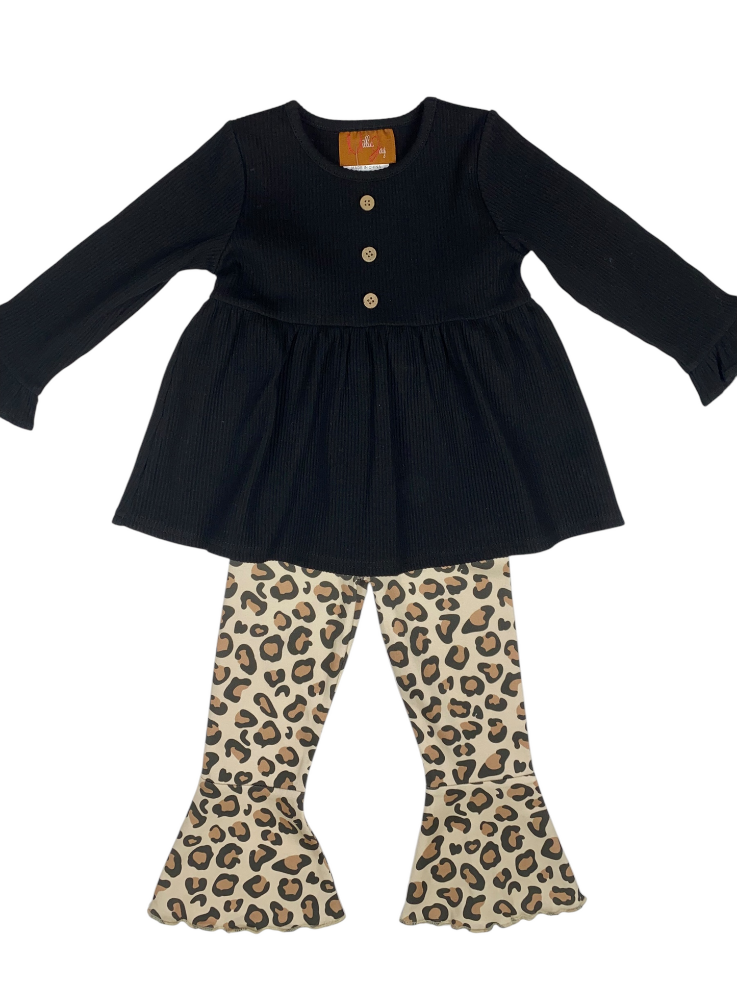 Girls Leopard Bell Bottom Set by Millie Jay