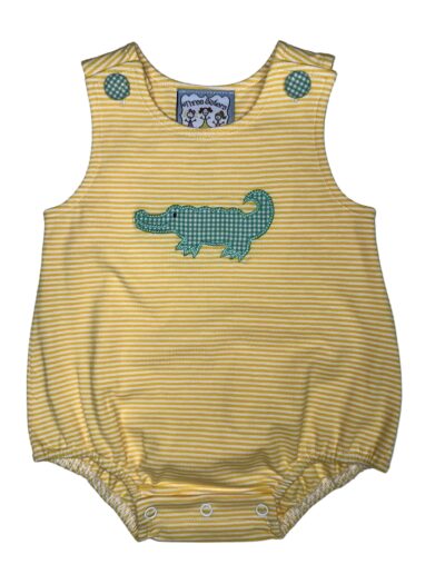 Boys Alligator Applique Bubble by Three Sisters