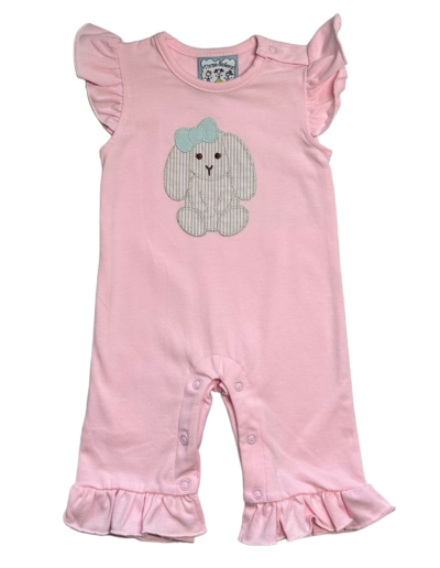 Girls Bunny Applique Romper by Three Sisters