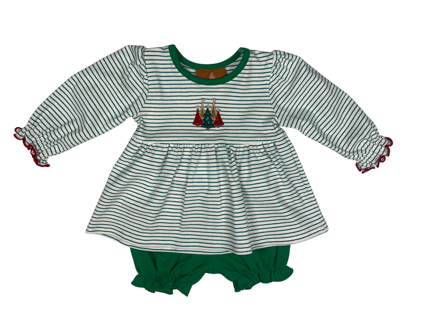 Girls Sparkly Trees Bloomer Set by Millie Jay