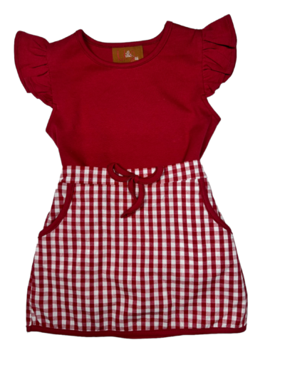 Girls Remi Skort Set- Red by Millie Jay