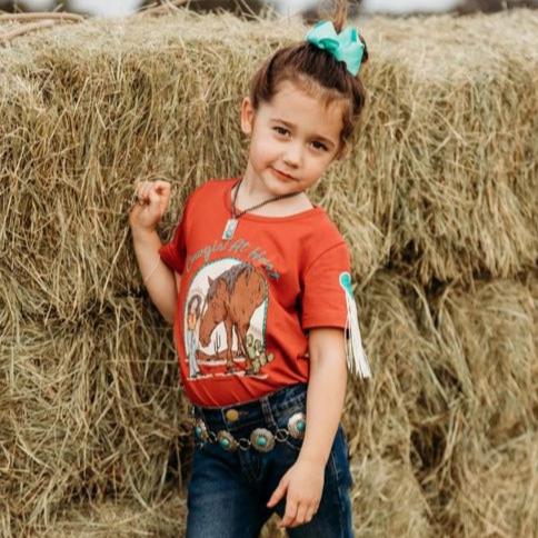 Girls Cowgirl at Heart Fringe Tee by Shea Baby