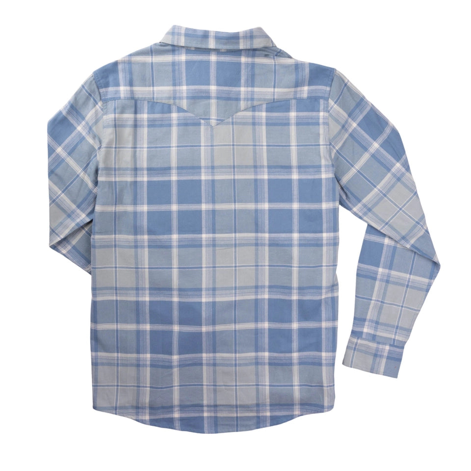 Men's Durango Flannel by Sendero-Blue/Cream