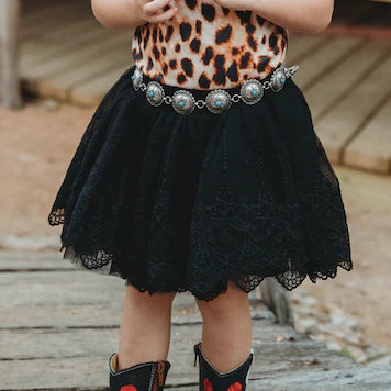 Girls Chiffon Skirt- Black Skirt by Shea Baby
