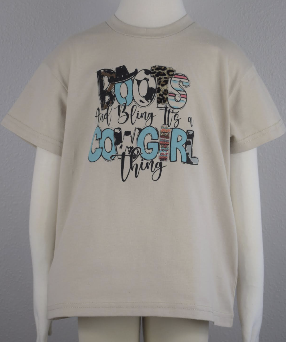 Girls Boots and Bling T-Shirt by ML Kids