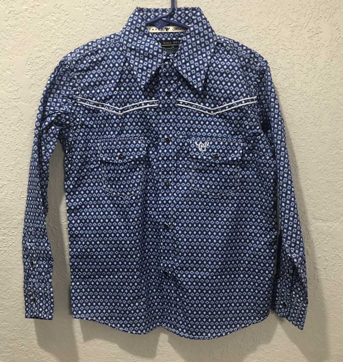 Boys Curvy Diamonds L/S Shirt by Cowboy Hardware