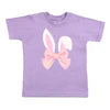 Girls Bunny Bow Easter Short Sleeve T-Shirt by Sweet Winks