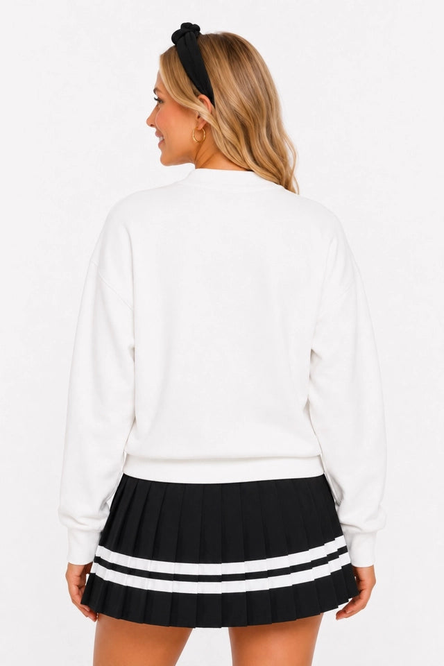 Ladies Texas Tech Bc Varsity Patch Mock Neck Sweatshirt