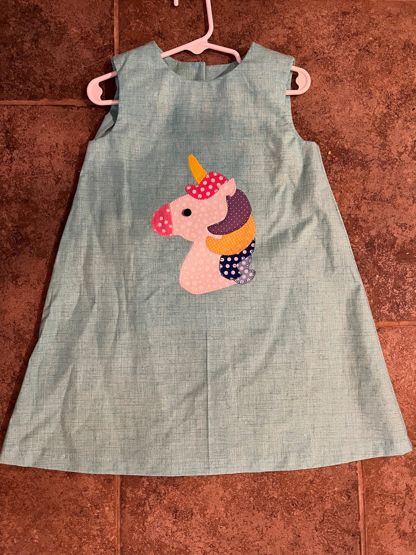 Girls Unicorn Dress by Ladybug Dezignz