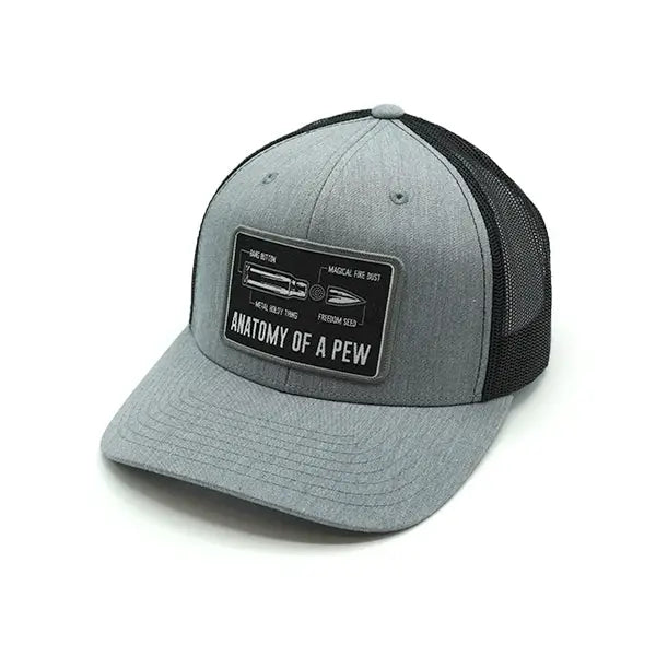 Anatomy of a Pew Patch Snapback Hat-Heather and Black
