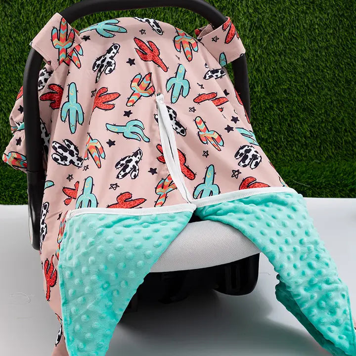 Multi-Color Cactus Printed Car Seat Cover