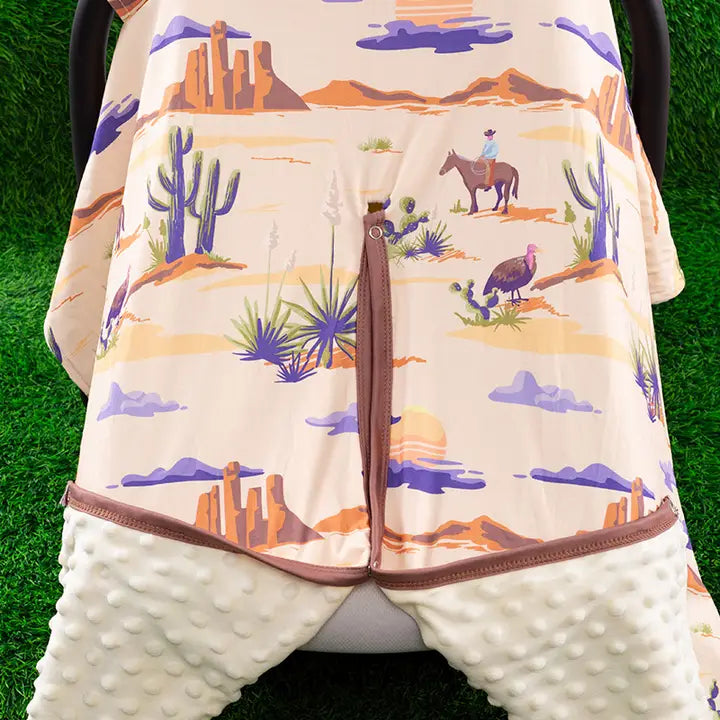Wild West Desert Cactus Printed Car Car Seat Cover