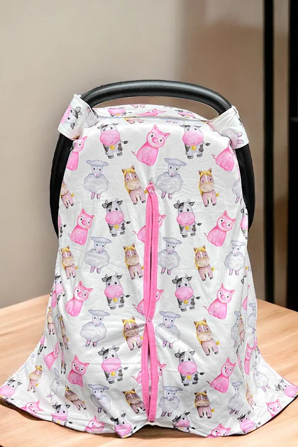 Baby Farm Animal Car Seat Cover