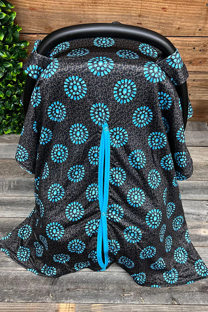 Concho and Animal Print Car Seat Cover