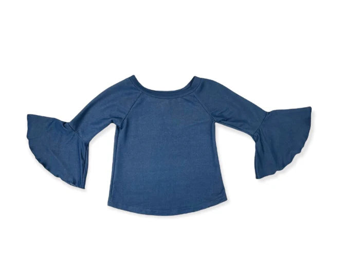 Girls Denim Bell L/S Onesie or Shirt by Shea Baby