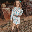 Girls Gettin' Western Button Up Long Sleeve Dress by Shea Baby