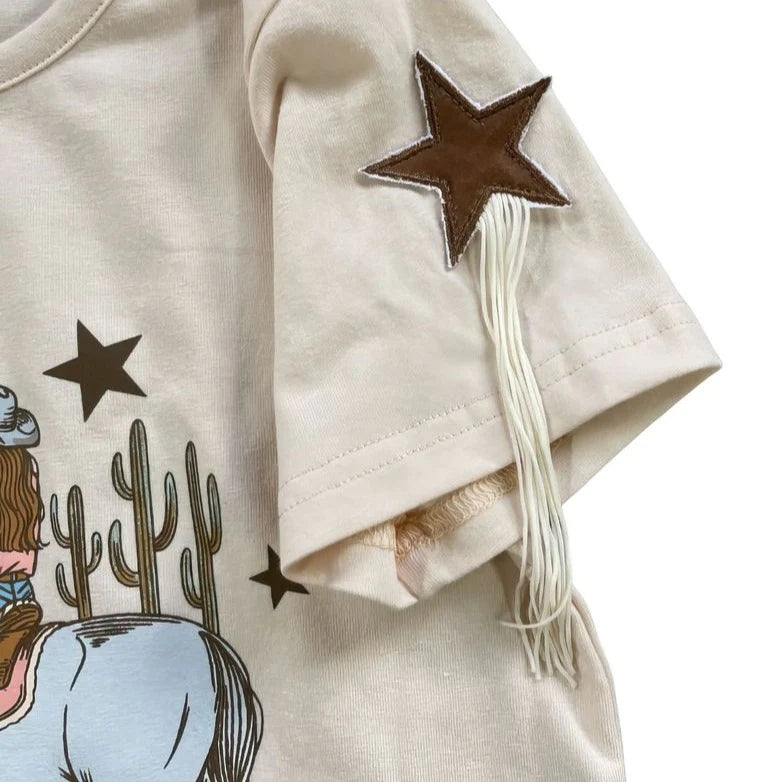 Girls Cowgirl Soul Fringe Tee by Shea Baby