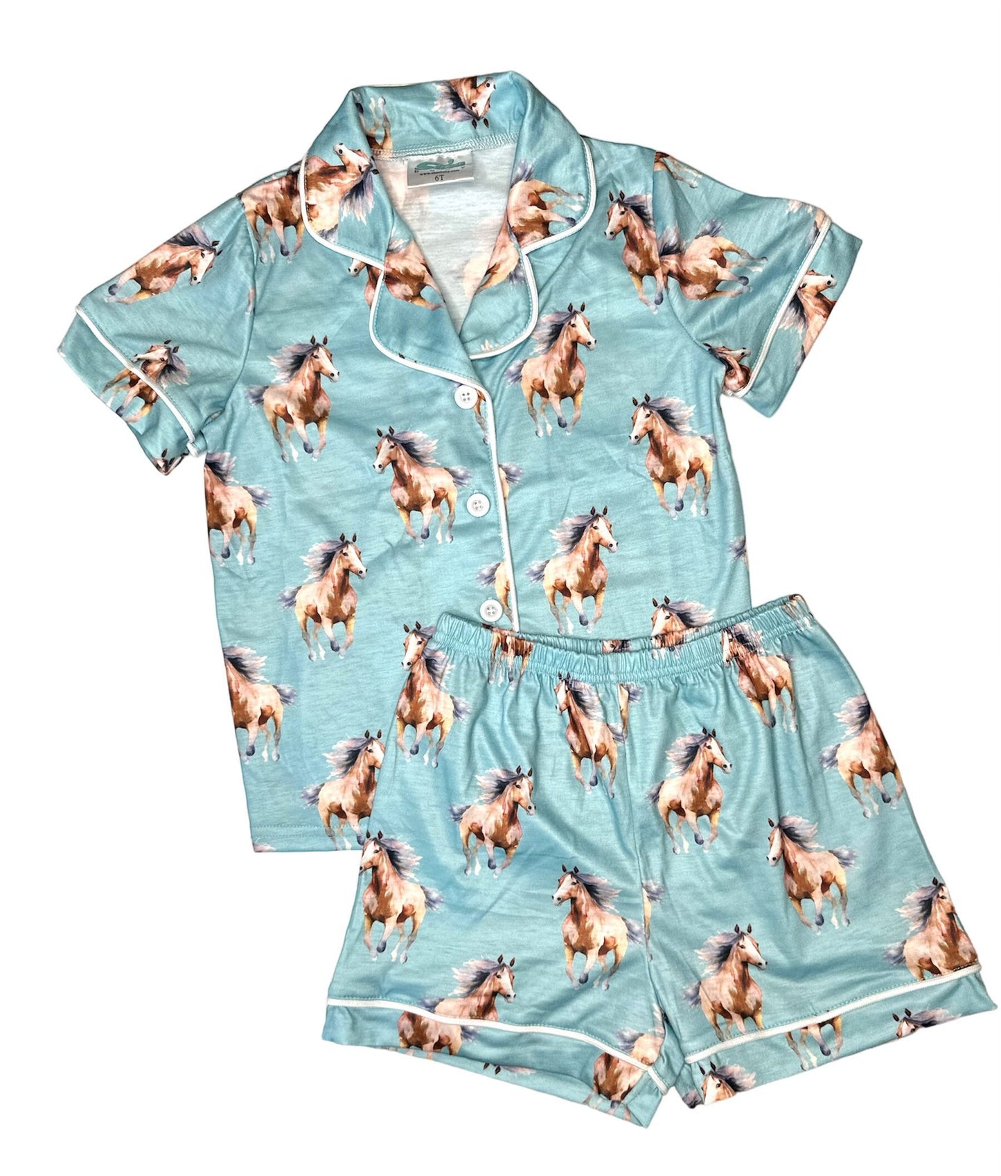 Girls Running Horse PJ's by Shea Baby