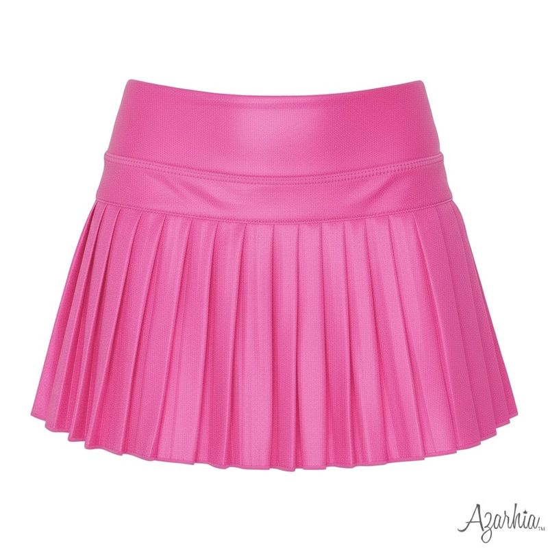 Girls Mini Pleated Skort in Hot Pink Shimmer by Azarhia