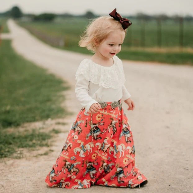 Girls Cream Lace Neck Onesie or Top by Shea Baby