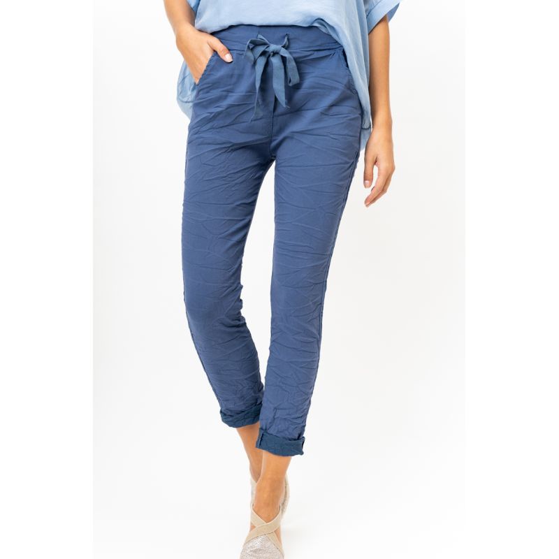 Ladies Hot Wash Ribbon Side Jeggings by Look Mode