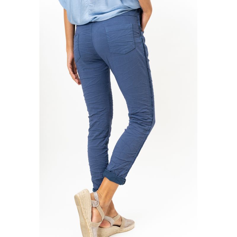 Ladies Hot Wash Ribbon Side Jeggings by Look Mode