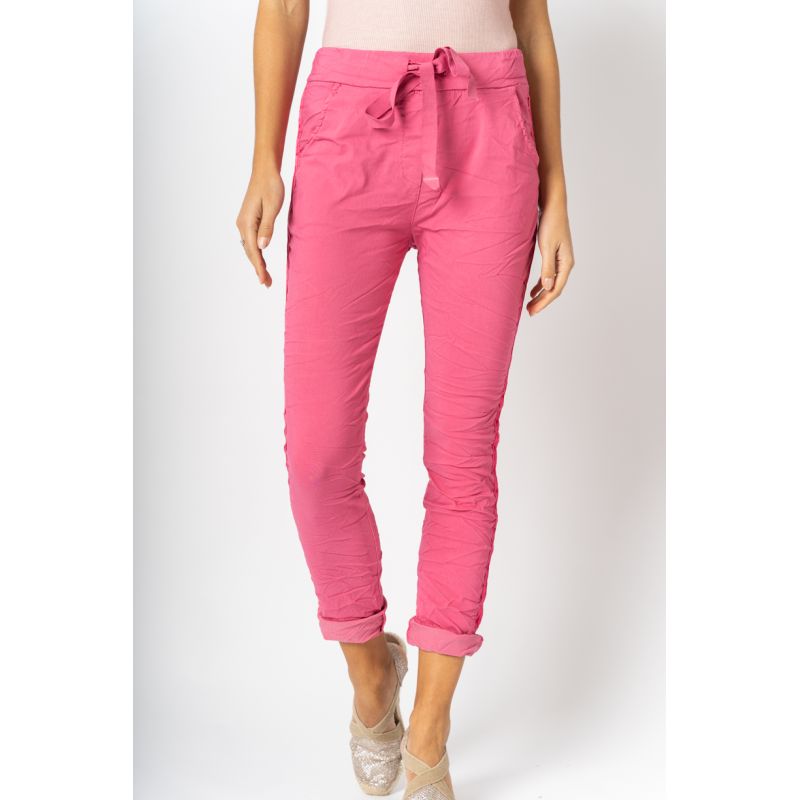 Ladies Hot Wash Ribbon Side Jeggings by Look Mode