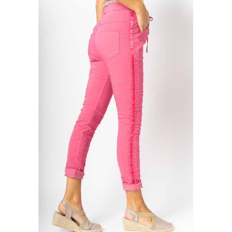 Ladies Hot Wash Ribbon Side Jeggings by Look Mode