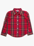 Boys Red Nicholas Plaid L/S Button Down Bodyshirt or Shirt by RuggedButts