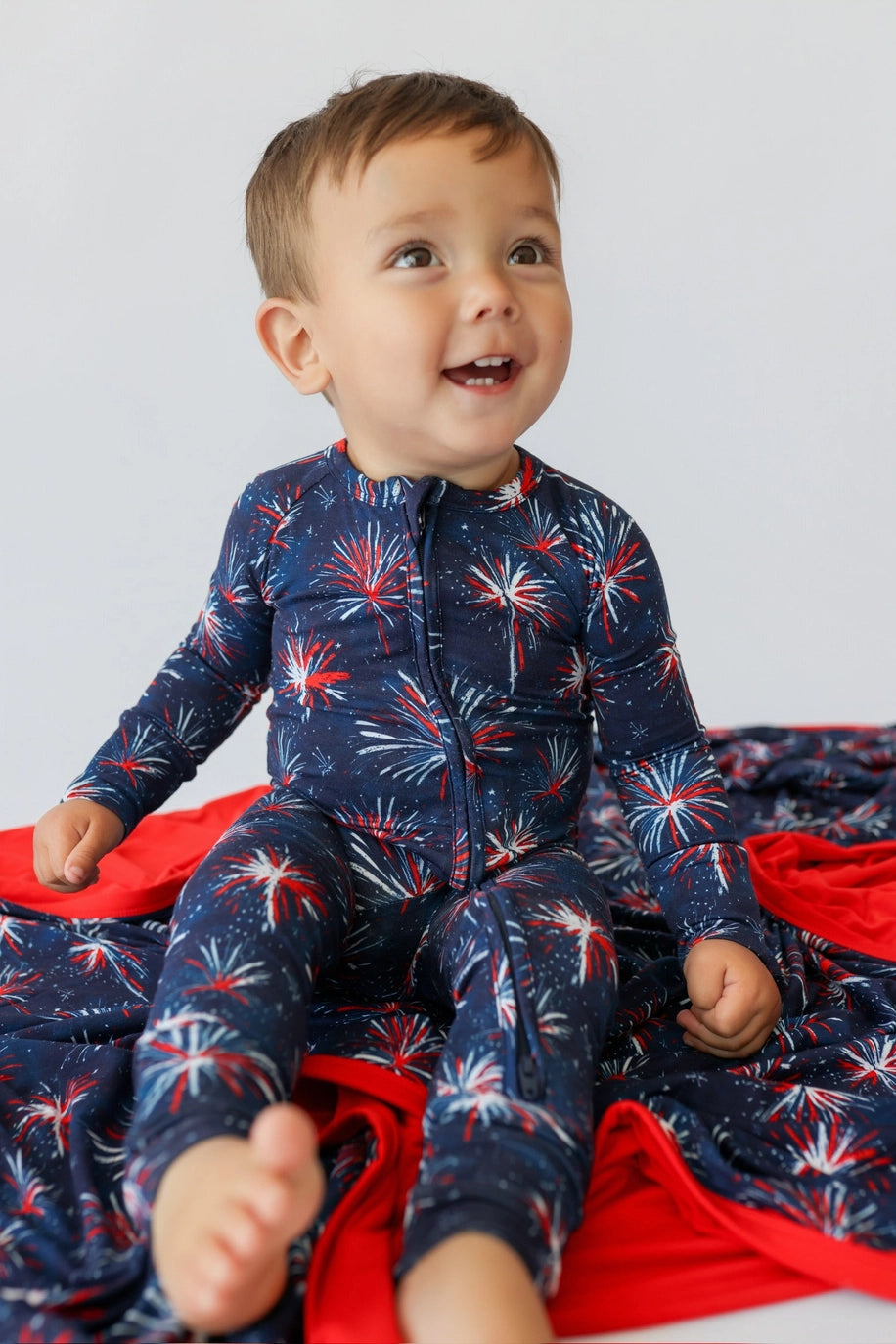Boys Red, White & Boom Dream Romper by Dream Big Little Co.