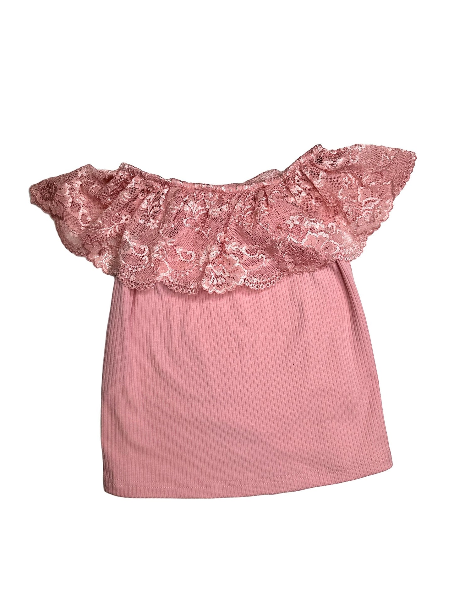 Girls Pink Lace Onesie by Shea Baby