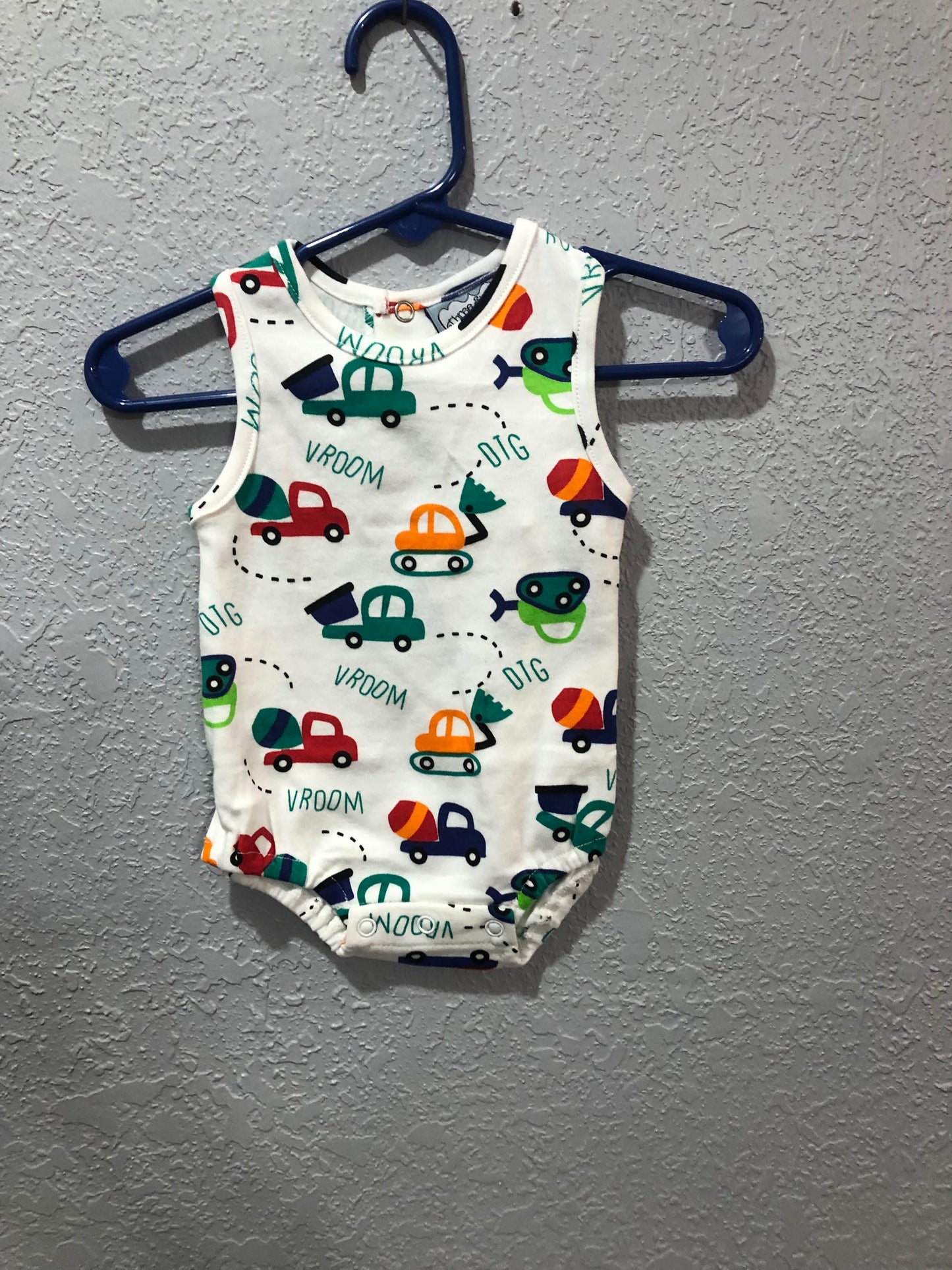 Boys Vroom Dig Romper by Three Sisters