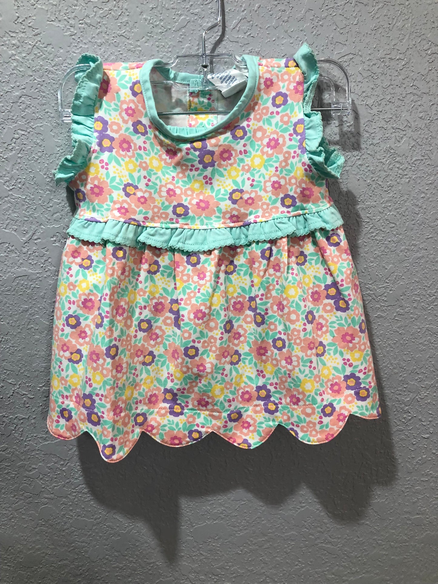 Girls Floral Tunic with Aqua Shorts Shorts Set by Ishtex