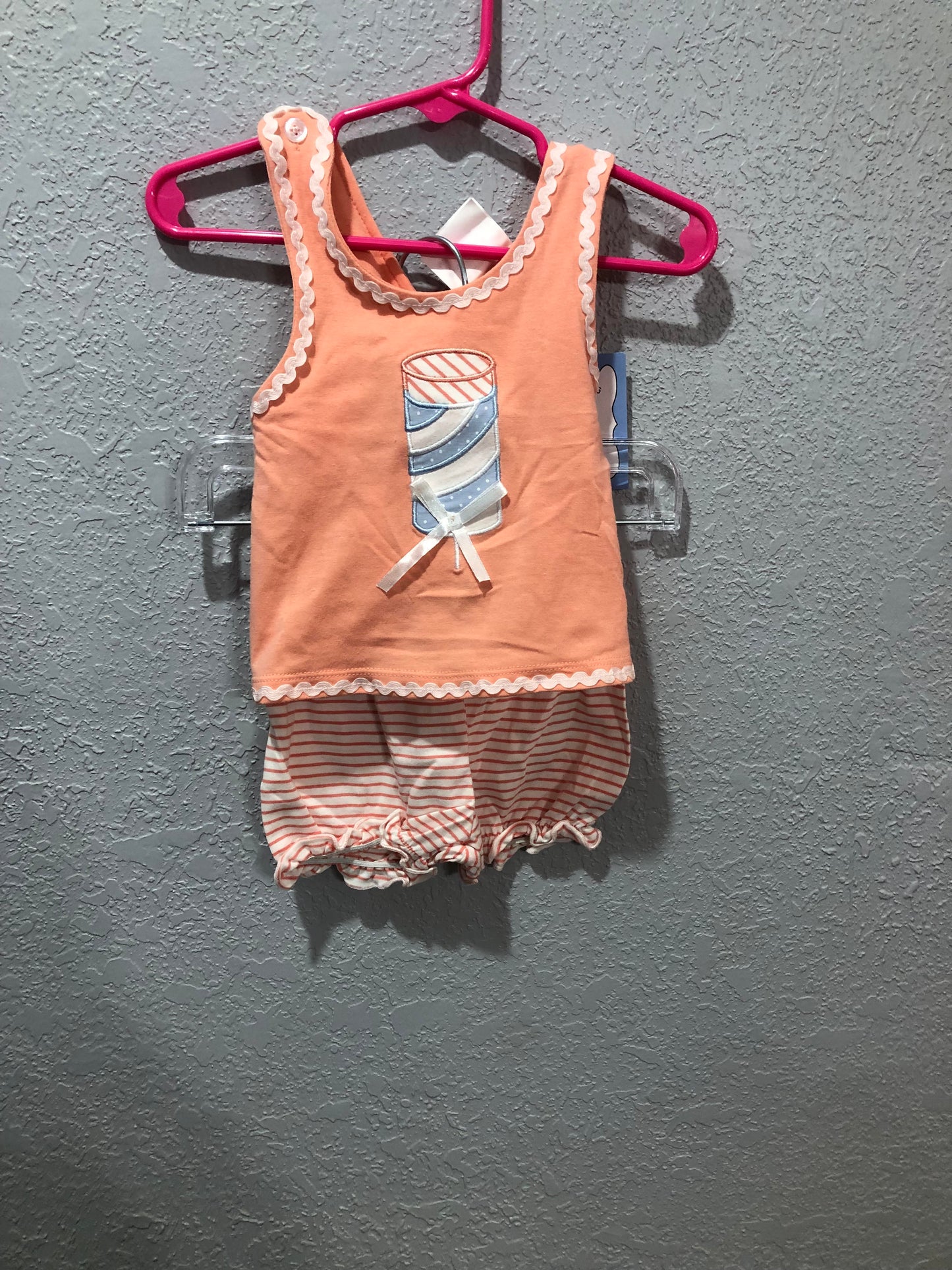Girls Applique Crossover Bloomer Set by Three Sisters