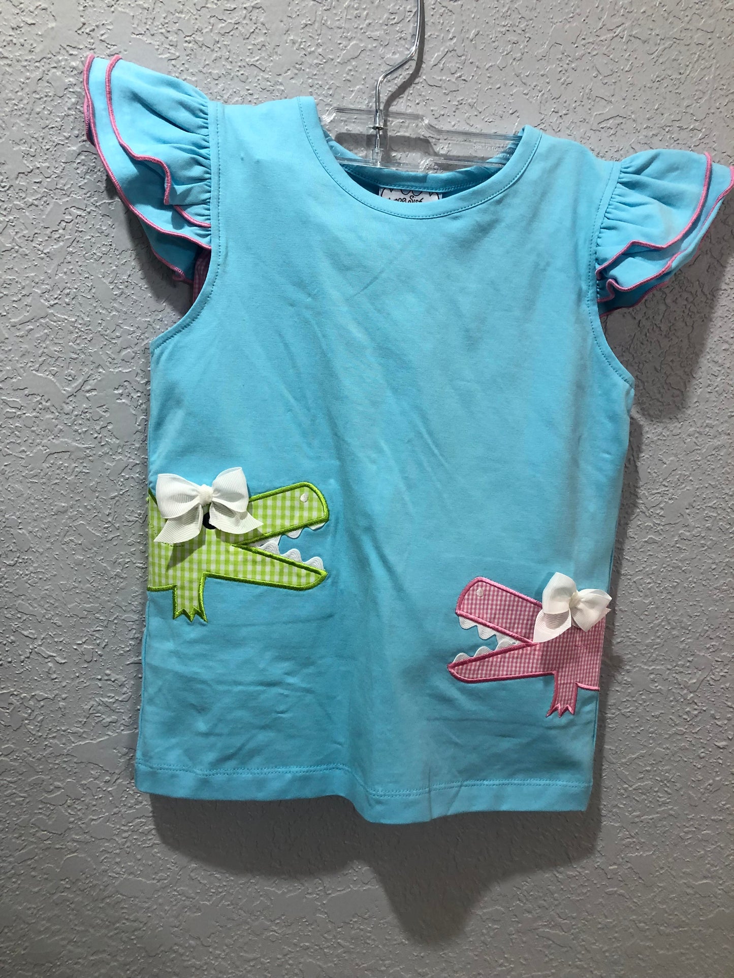 Girls Crocodile Applique Short Set by Three Sisters