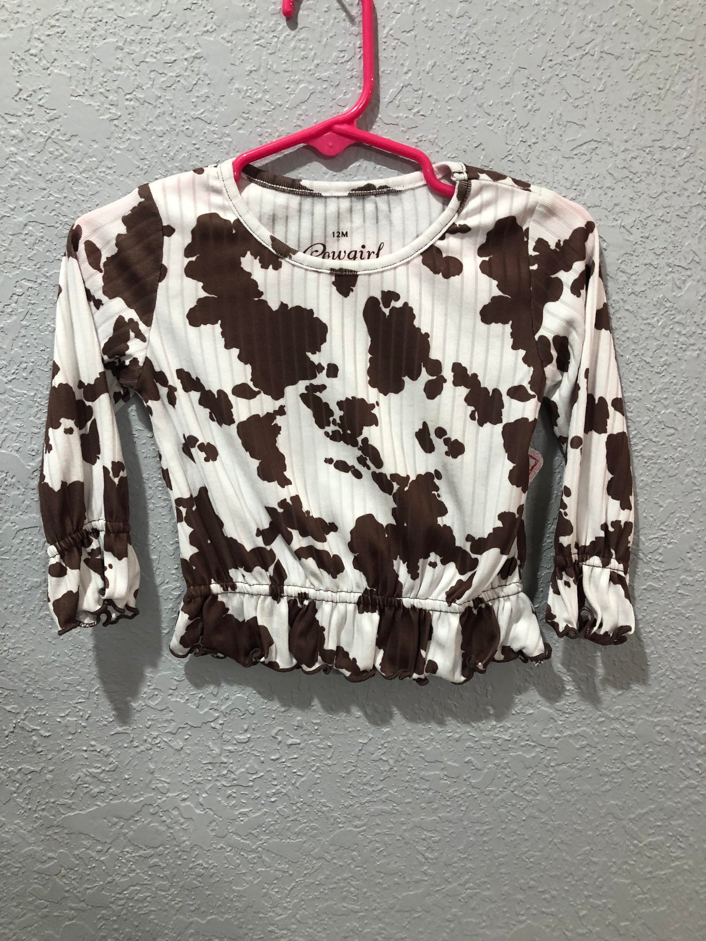 Girls Cowprint L/S Tee by Cowboy Hardware