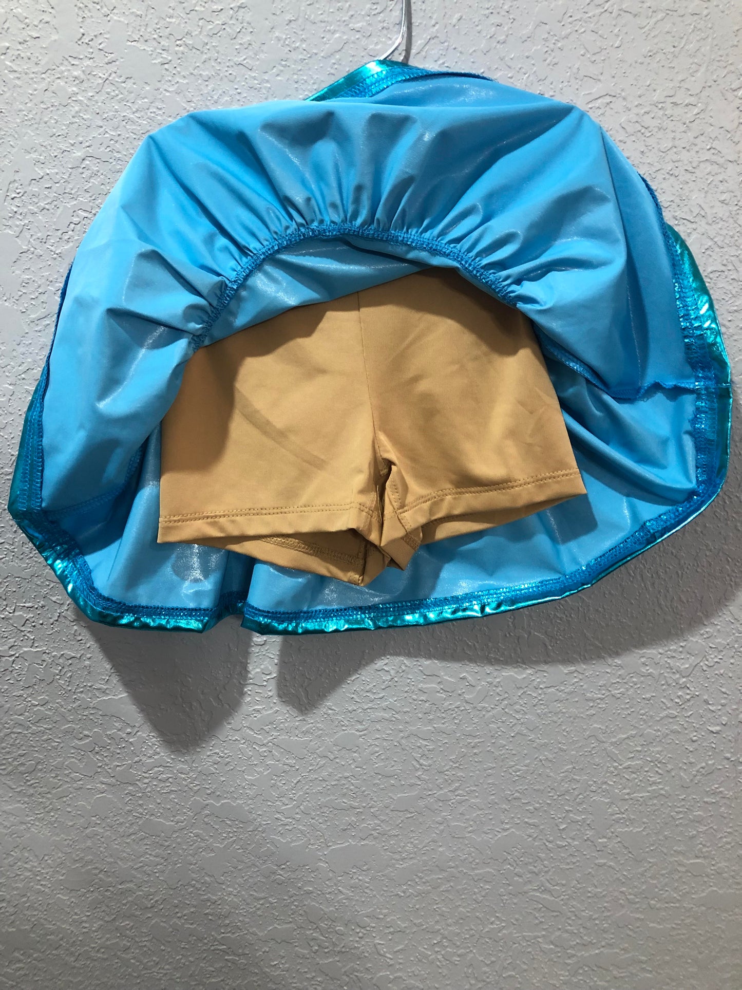 Girls Blue Metallic Skort by Azarhia