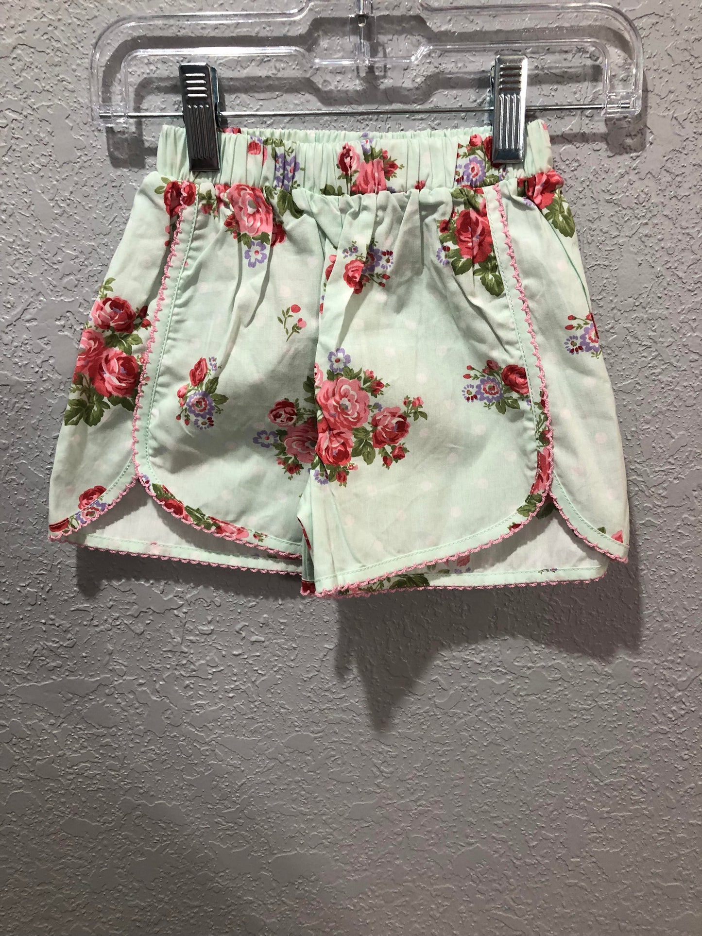 Girls Pink Top with Floral Shorts Set by Three Sisters