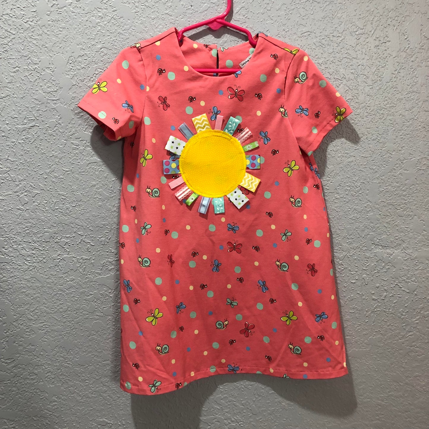 Girls Garden Insect Short Sleeve Dress by Ladybug Dezignz