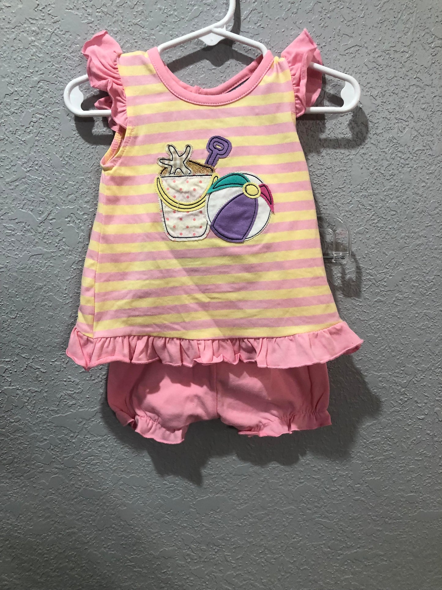 Girls Beach Pail and Ball Short Set by Three Sisters