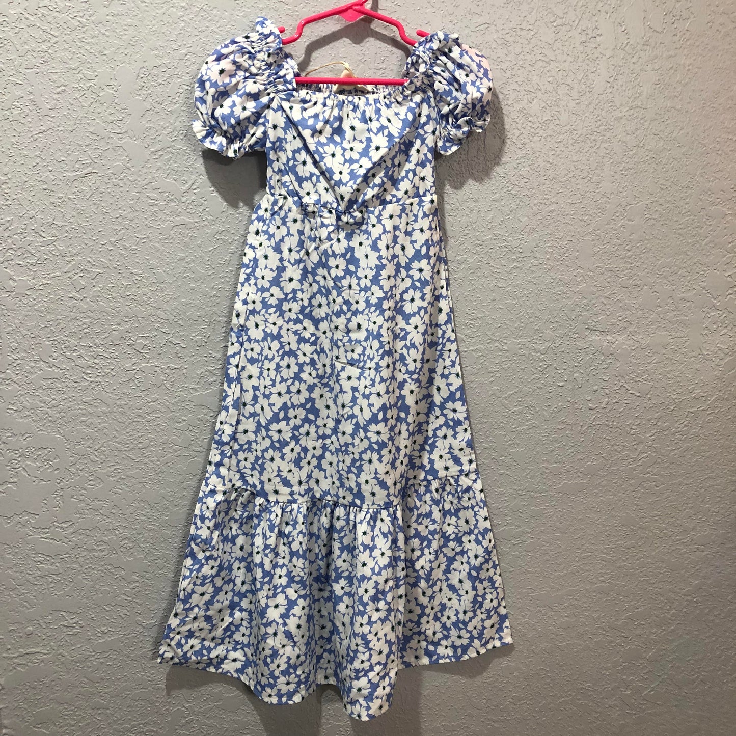 Girls Blue Floral Maxi Dress by Grace & Emma