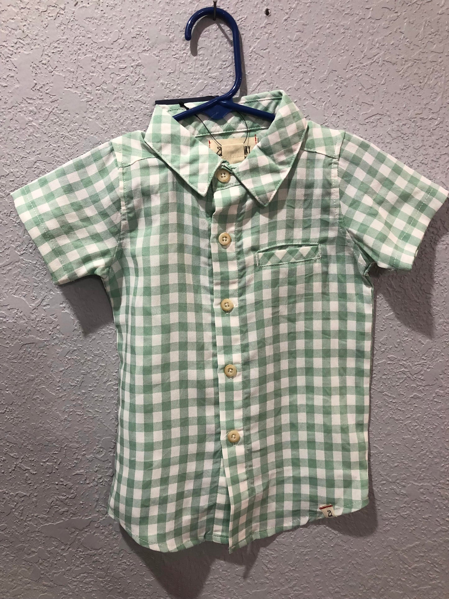 Boys Green Plaid Penzance Rolled Shirt by Me & Henry