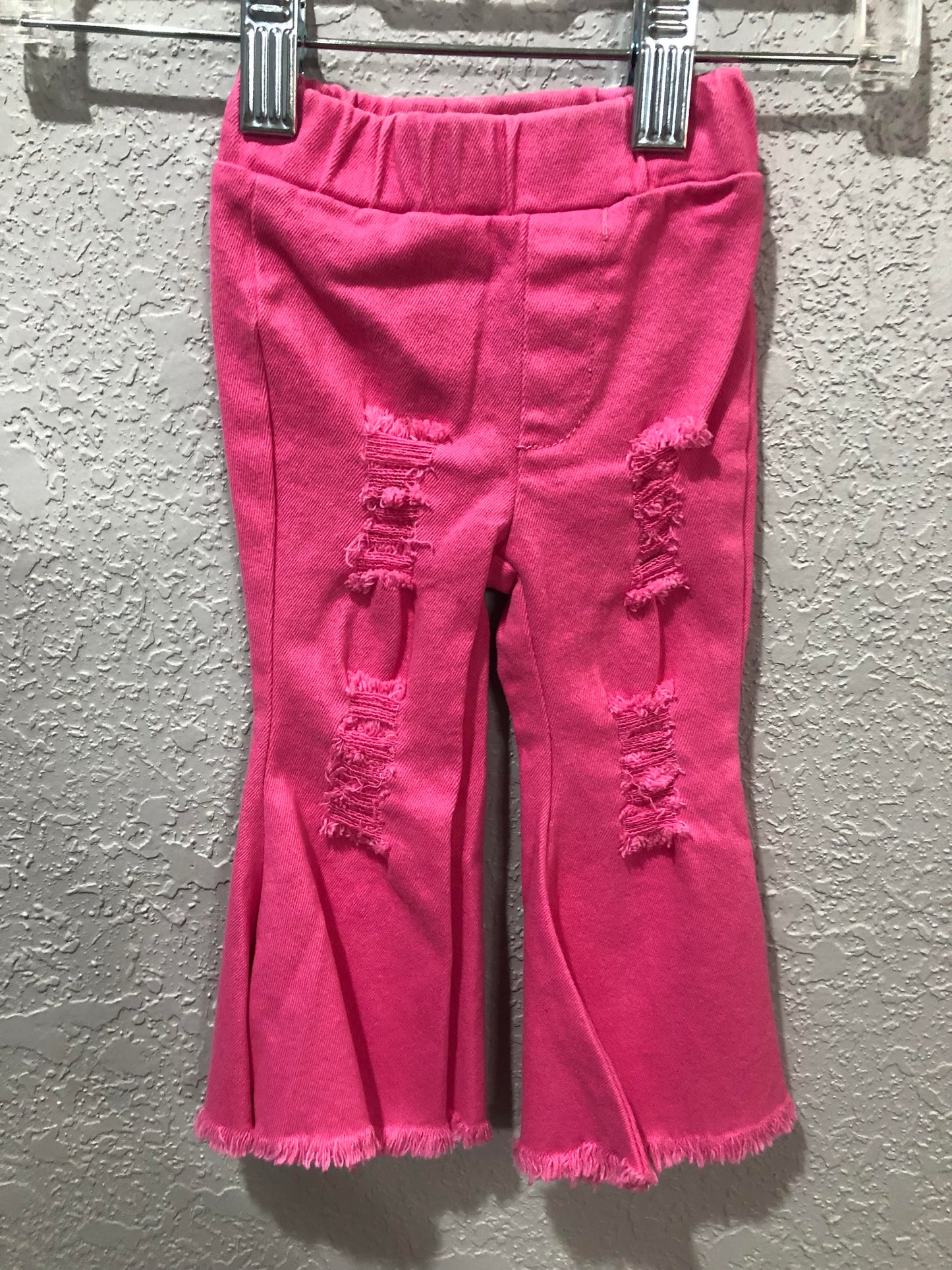 Girls Pink Flare Jeans by The Little Heifer