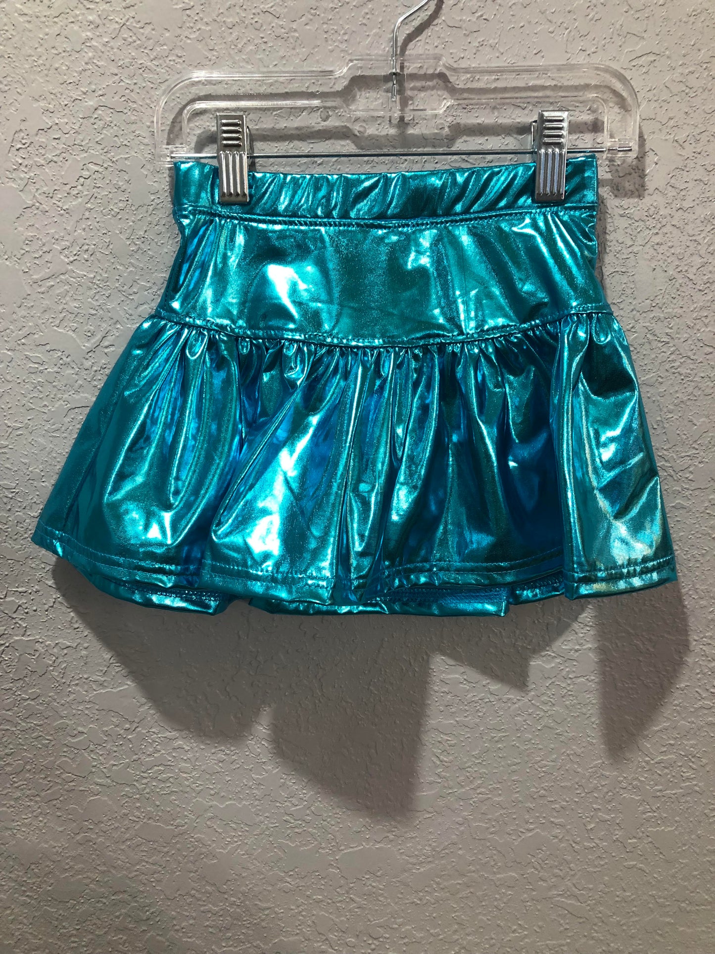 Girls Blue Metallic Skort by Azarhia