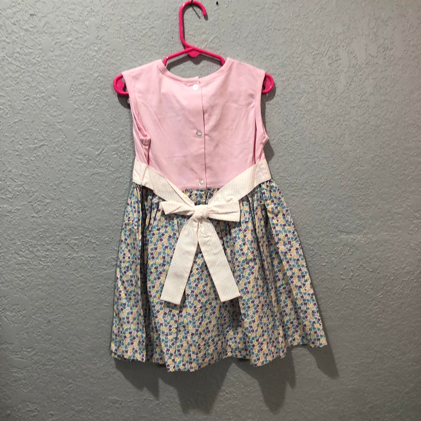Girls Floral Colorblock Dress with Sash by Three Sisters
