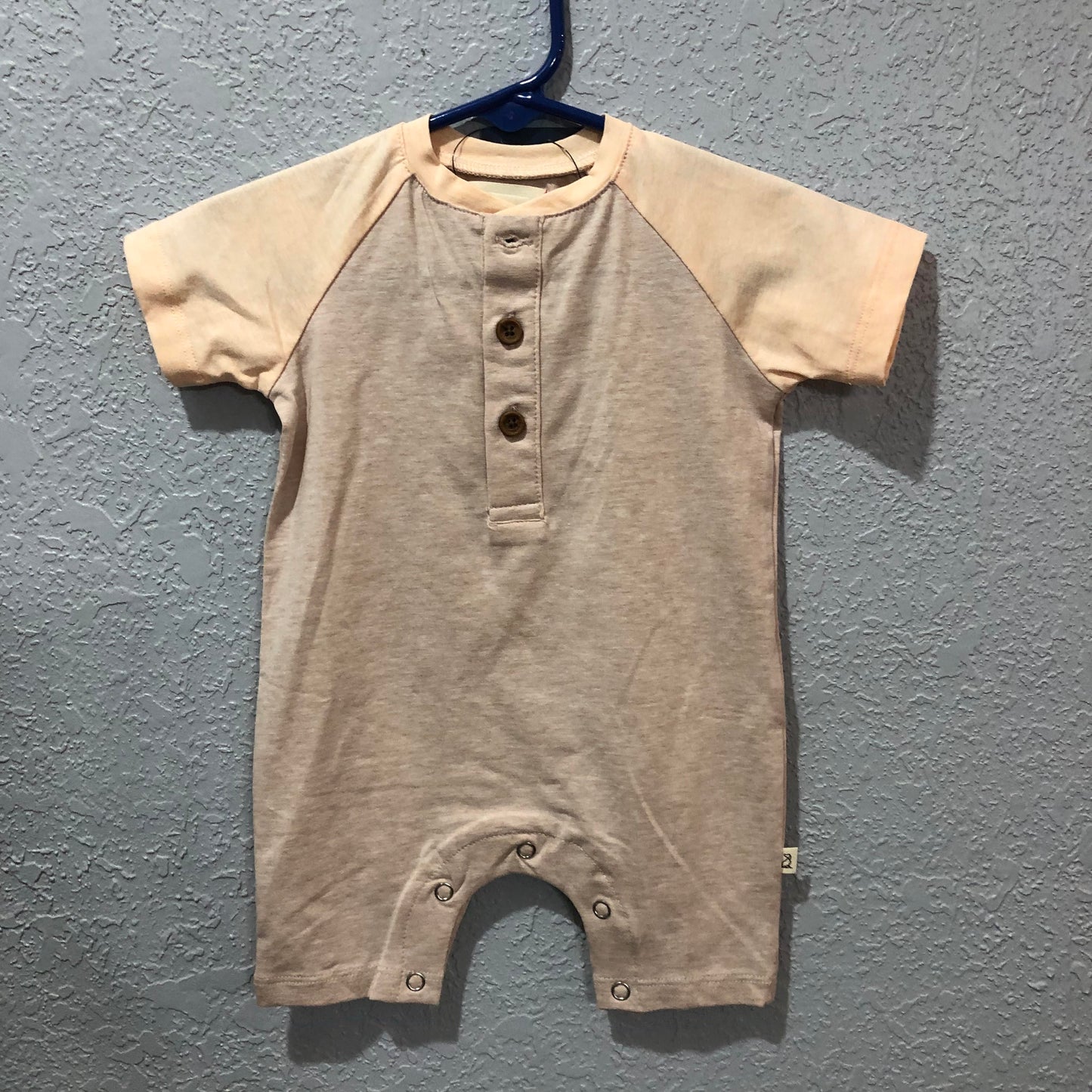 Boys Raglan Block Henley Romper by Me & Henry