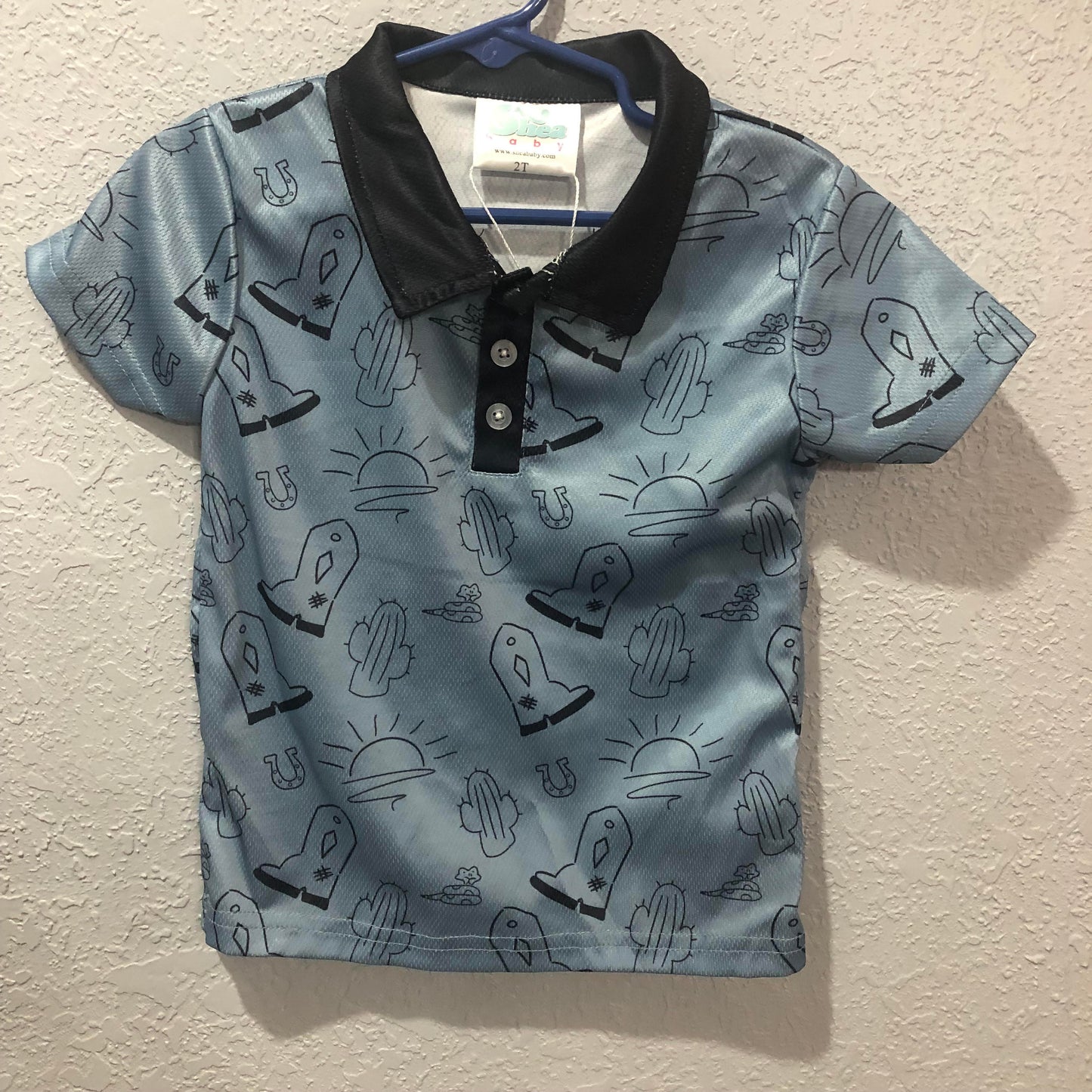 Boys Desert Blue Print Onesie or Shirt by Shea Baby