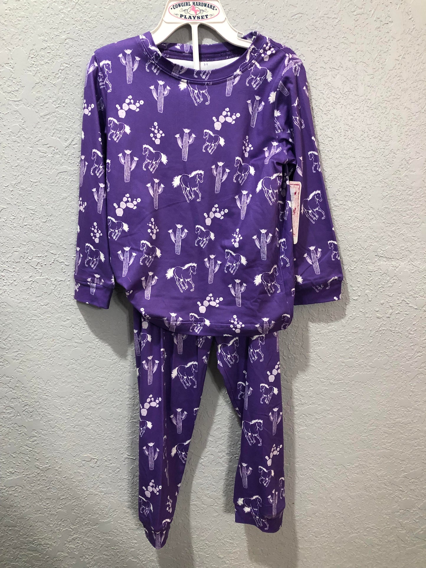Girls Purple Horses & Cacti Playset by Cowboy Hardware