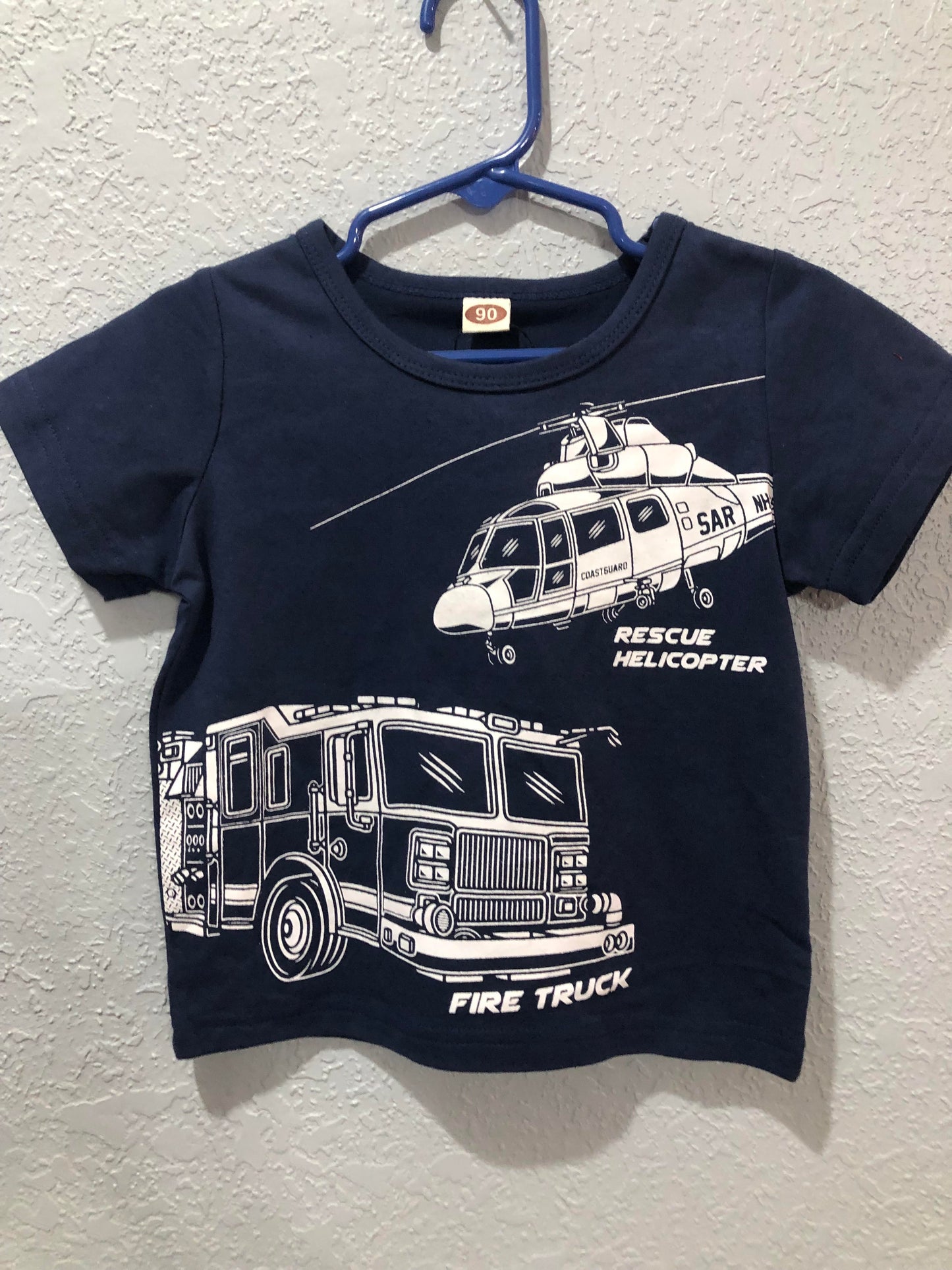 Boys Navy Rescue Vehicles Romper